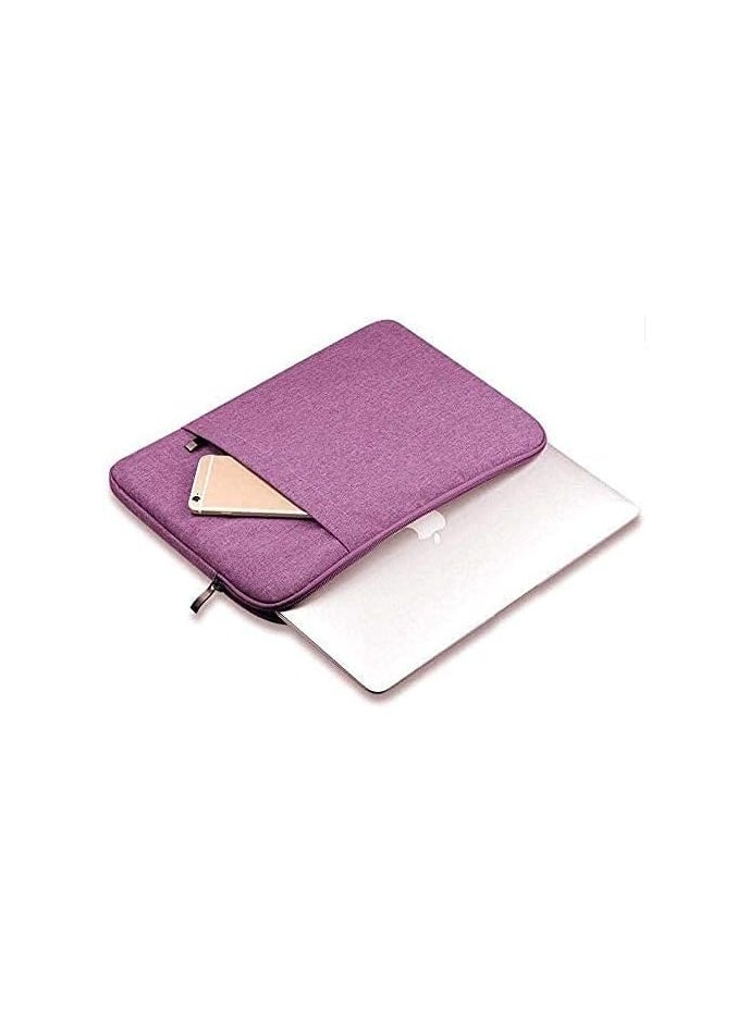 Generic Laptop Sleeve Bag Compatible with MacBook Air 13 inch A2337 M1 A2179 A1932 2018-2022/Pro 13 M2 M1 A2338 A2251 A2289 A2159 A1989 A1706 A1708, Polyester Vertical Case with Pocket (Purple)  - Image 2