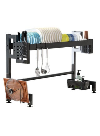 Dish Drying Rack - Large Over The Sink Dish Drainer Drying Rack , Large Capacity Stainless Steel Dish Rack, Multifunctional Kitchen Organizers and Storage Rack, 85cm-Single layer Black - pzsku/ZE6E02EAE6DC9CD0B3778Z/45/1743590324/03edfd95-c44f-4bf9-933e-6fa85395de26