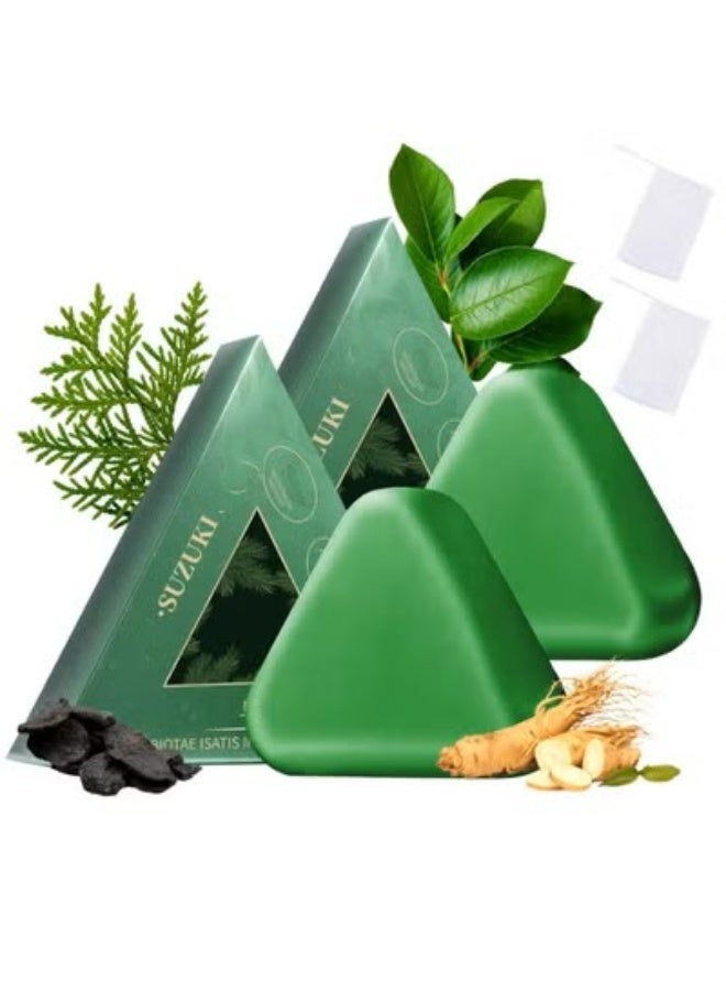 Suzuki Nature Triangle Green Soap Shampoo – Herbal Care for Men and Women | Calming, Strengthening, Nourishing - Image 1