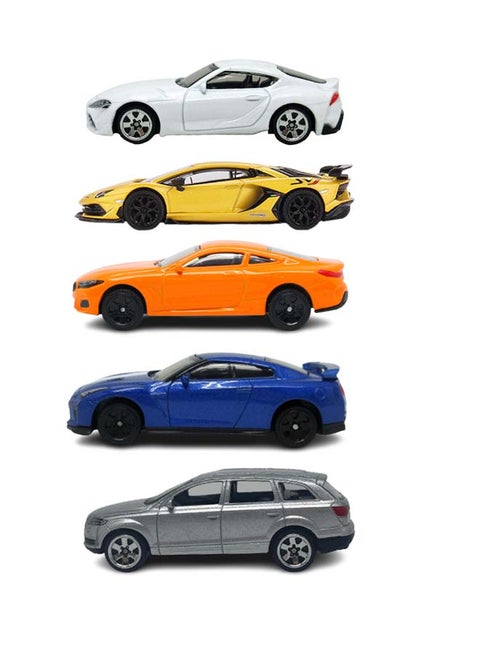 Exceptional Series, 5Pc 1:64 Sized Supra, Aventador, BMW, Audi, GTR | DieCast Replica, Ultimate Collector's Item, Toy Car, Bundle Collection | Size  1:64, For Kids 3+