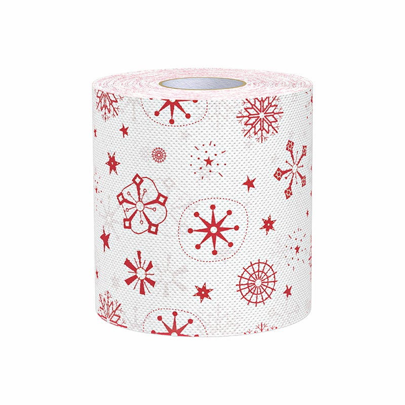 Santa Claus Christmas Pattern Series Printed Toilet Paper Christmas Roll Printed Toilet Paper Christmas Toilet Roll - Image 1
