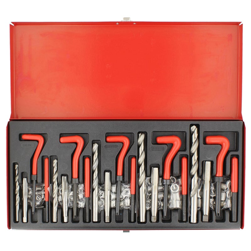 ABN Professional Thread Repair Kit - 131pc SAE Drill Thread Restorer Kit for Restoring External or Internal Screw Holes - Image 3