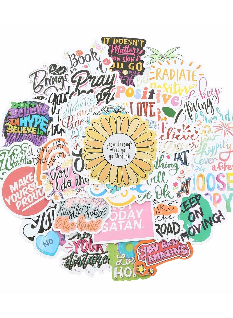 SYOSI ملصقات اقتباس، ملصقات إيجابية 200 قطعة من ملصقات الفينيل التحفيزية المقاومة للماء لزجاجة المياه والقوارير المائية وأجهزة الكمبيوتر المحمولة والهواتف للنساء والكبار والأطفال والطلاب والمدرسين والموظفين - Image 3