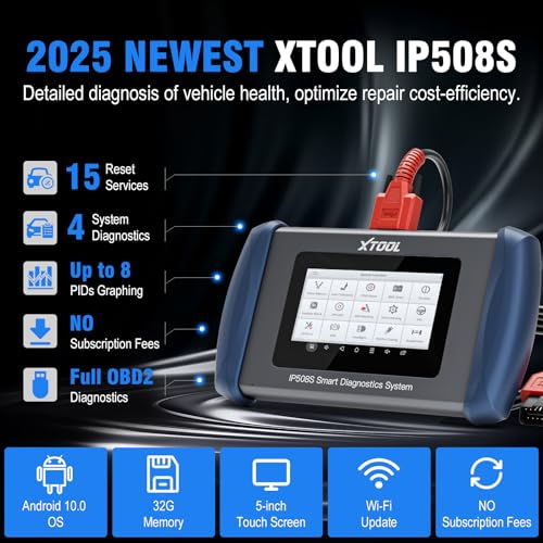 XTOOL XTOOL IP508S OBD2 Scanner: Engine, ABS, SRS, Transmission Car Scanner Diagnostic Tool, Code Reader for Cars & Trucks with 4 Systems Scan, 15 Resets, Full OBD2 Test, CAN FD for GM, Free Updates - Image 4