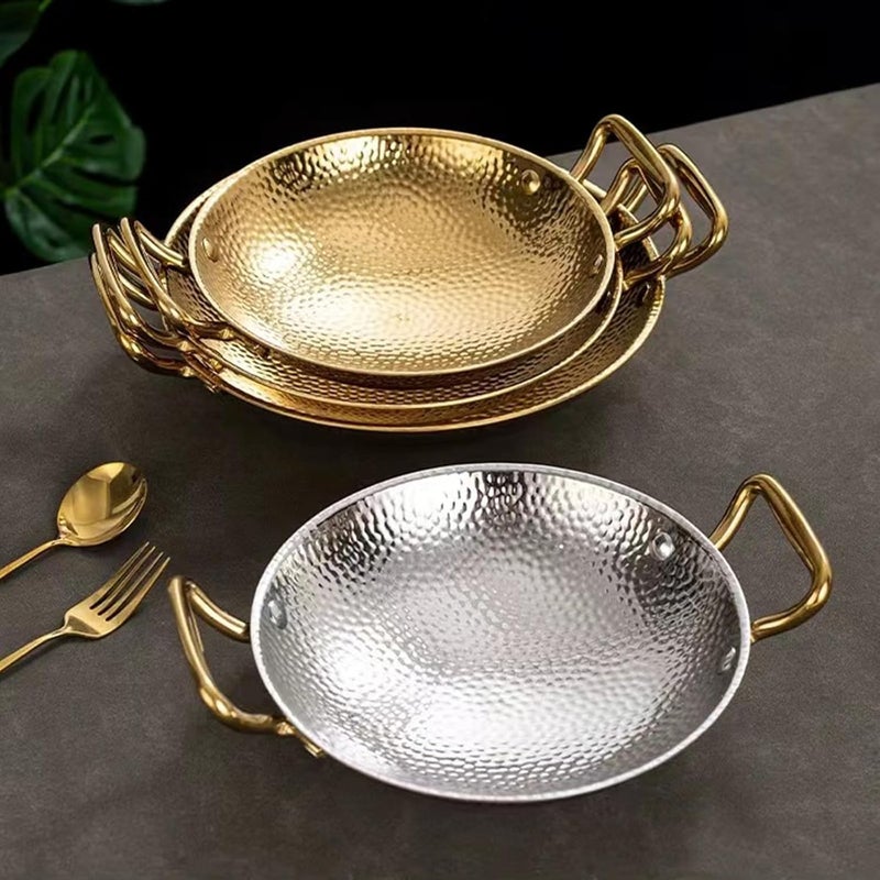 Spanish Paella Pan, Stainless Steel Skillet, Nonstick Omelet Pan with Dual Handle for Seafood and Lobster, Ideal for Home, Restaurant, and Outdoor Cooking - Image 4