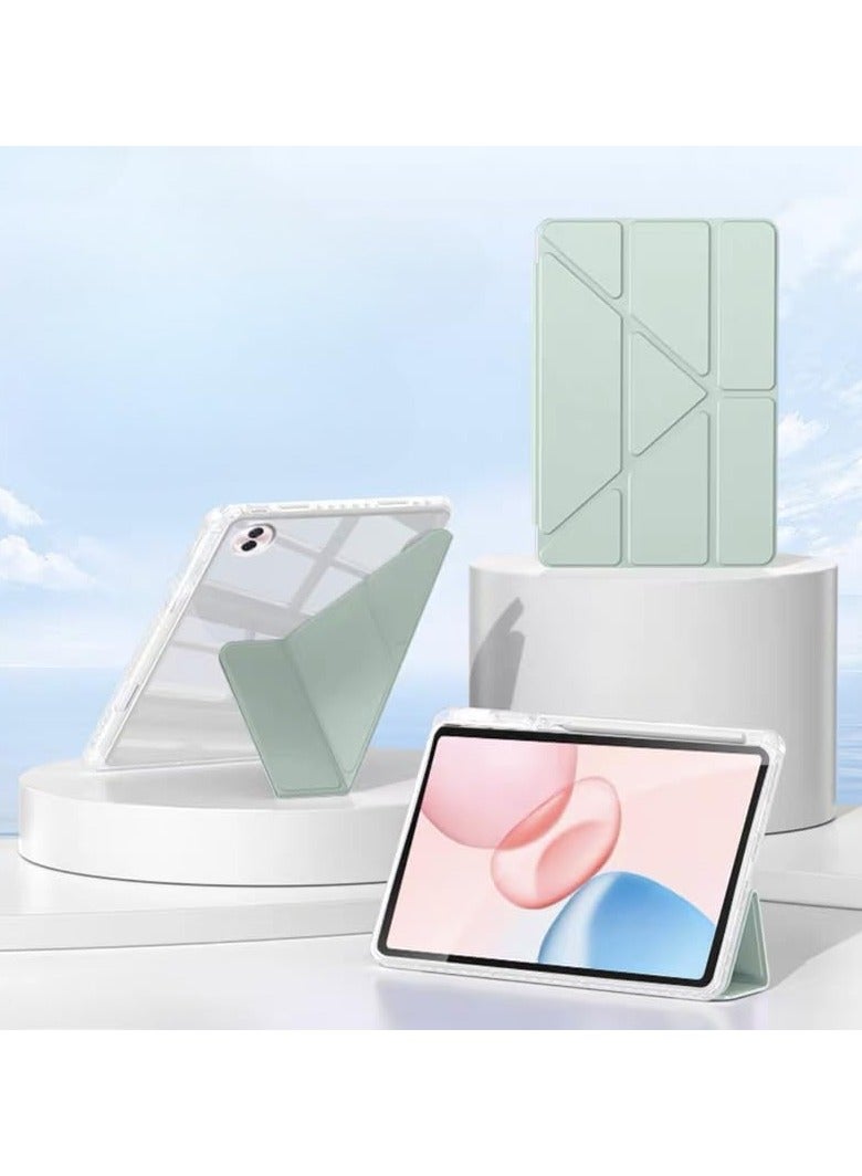 general Case Compatible Honor Pad 10 12.1 inch 2025 Tablet Y Folding Clear Acrylic Drop Leather Case for Honor Pad 10 12.1 inch