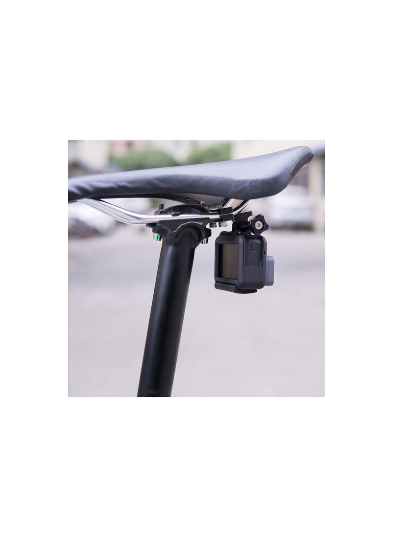 SYOSI Bike Seat Mount Seat Clamp, Aluminium Alloy Seat Rail Mount, Fit for Go-Pro Hero 8/7/6/5/4/3 Action Camera, Suitable for Sport Camera Fixed, Fine Outdoor Photography Necessary  - Image 3