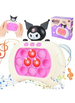 GUBOOM Quick Push Bubbles Game Console, Electronic Pop It Toy, Pop it Console, Push Pop Bubble Sensory Fidget Toy, Light Up Pattern Popping Games, Birthday Gifts for Kids and Adults (Kuromi)