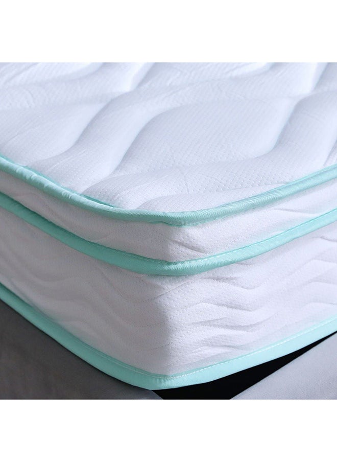 DANUBE HOME Cool Gel Memory Foam Bonnell Spring Mattress Medium Firm Feel Double Mattress Spine Balance For Pressure Relief 21.5 cm Thickness White Size L200xW120  - Image 1