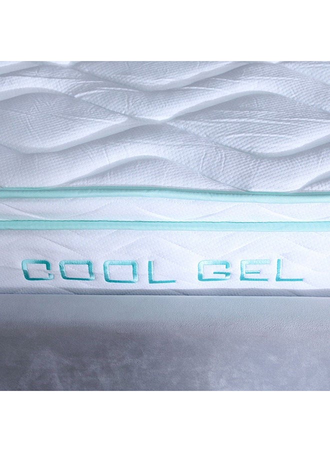 DANUBE HOME Cool Gel Memory Foam Bonnell Spring Mattress Medium Firm Feel Double Mattress Spine Balance For Pressure Relief 21.5 cm Thickness White Size L200xW120  - Image 4