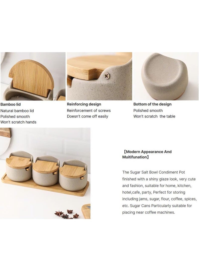 Bukela Ceramic Spice Jar - Seasoning Pot Seasoning Box Kitchen Seasoning Storage Pot Restaurant Household Salt And Sugar Pot - Stylish and Functional Kitchen Counter Accessories (2 PCS) - Image 4