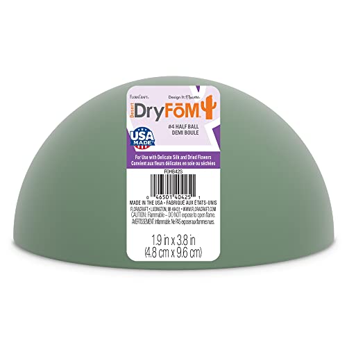 FloraCraft Floral Desert DryFōM Half Ball 1.9 Inch x 3.8 Inch Green - Image 1