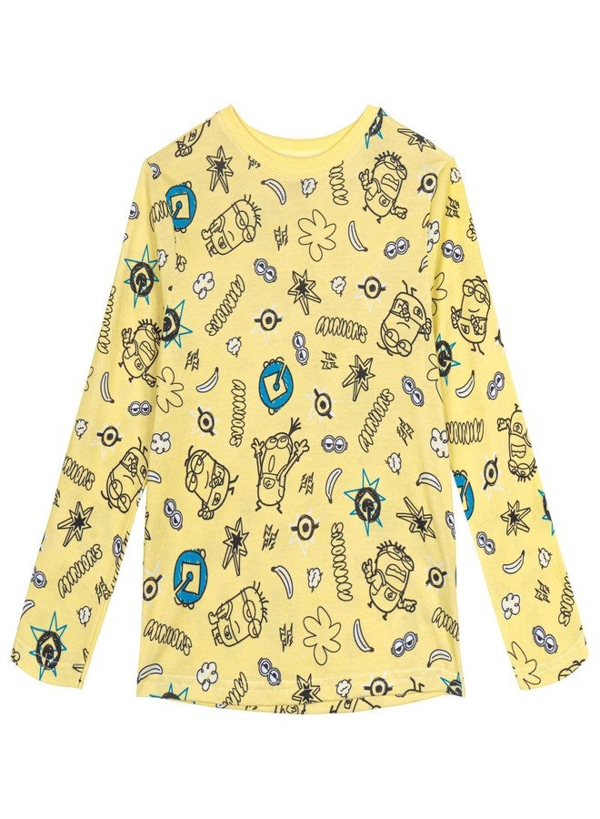 Minions Toddler Boys 2 Pack Long Sleeve T-Shirts Royal Blue/Yellow 2T - Image 4