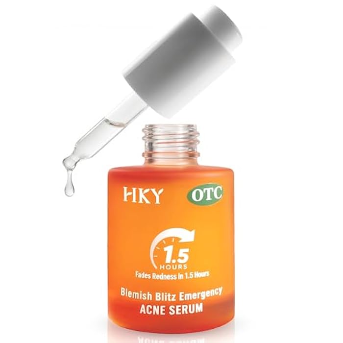 HKY - Acne Serum For Face, 1.5 Hour Blemish Blitz Emergency Anti Acne Treatment To Reduce Redness With Salicylic Acid, Niacinamide, Panthenol, Retinol - Prone Skin - Image 1