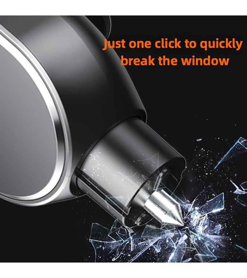 2025 Upgraded Safety Hammer Glass Breaker Seat Belt Cutter Window Breaker 2 In 1 Portable Emergency Escape Tool Black Suitable For Most Cars - Image 4