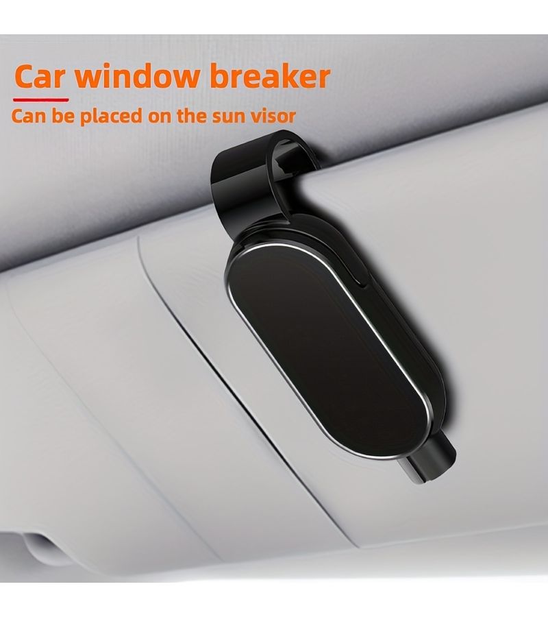 2025 Upgraded Safety Hammer Glass Breaker Seat Belt Cutter Window Breaker 2 In 1 Portable Emergency Escape Tool Black Suitable For Most Cars - Image 3