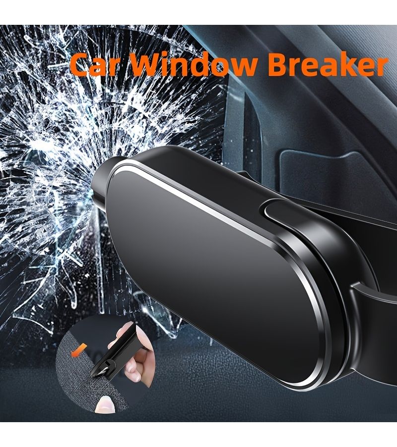 2025 Upgraded Safety Hammer Glass Breaker Seat Belt Cutter Window Breaker 2 In 1 Portable Emergency Escape Tool Black Suitable For Most Cars - Image 1