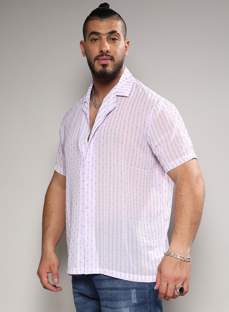 Instafab Plus Balanced Striped Shirt - Image 1