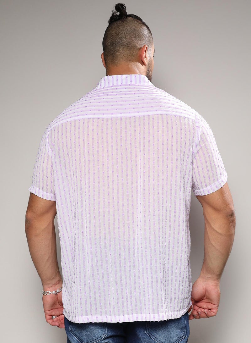 Instafab Plus Balanced Striped Shirt - Image 3