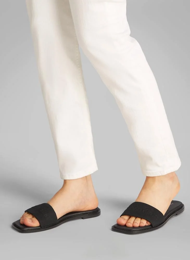 CALVIN KLEIN FLAT SLIDES