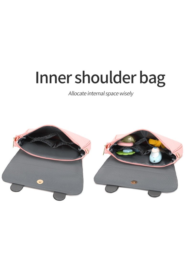 Majestic - 143 Detachable Mummy Maternity Diaper Waterproof Multifunctional large capacity backpack bag - Pink - Image 1