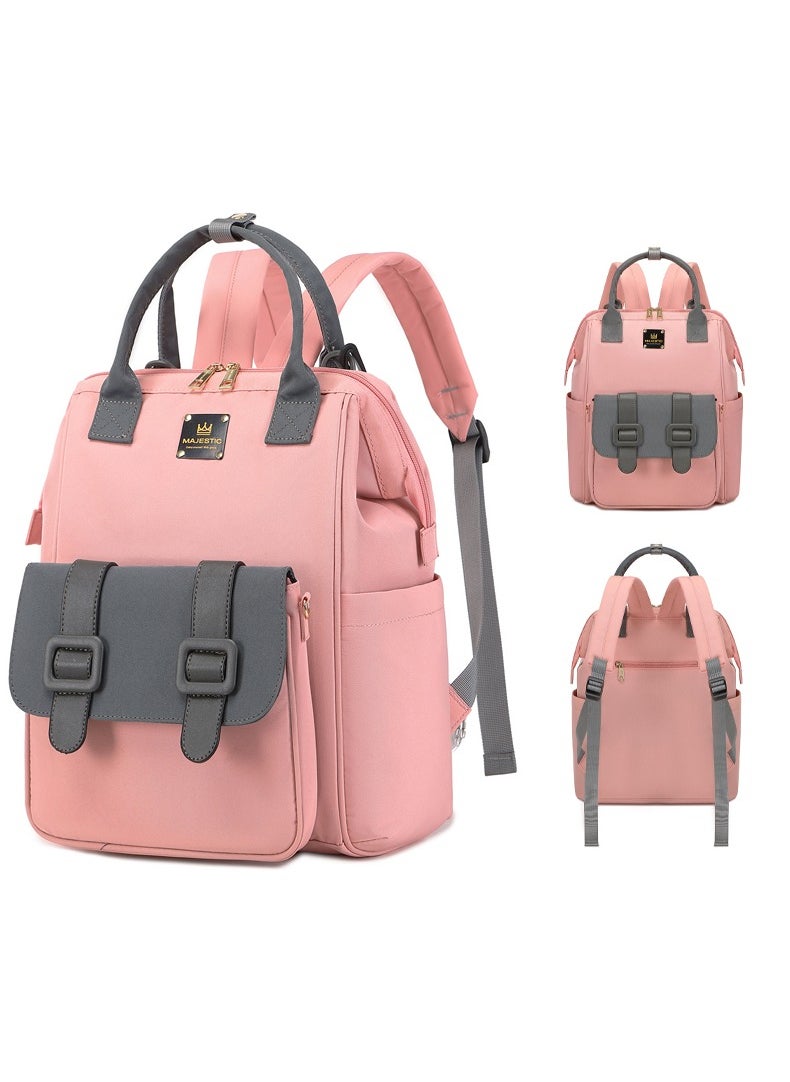 Majestic - 143 Detachable Mummy Maternity Diaper Waterproof Multifunctional large capacity backpack bag - Pink - Image 1
