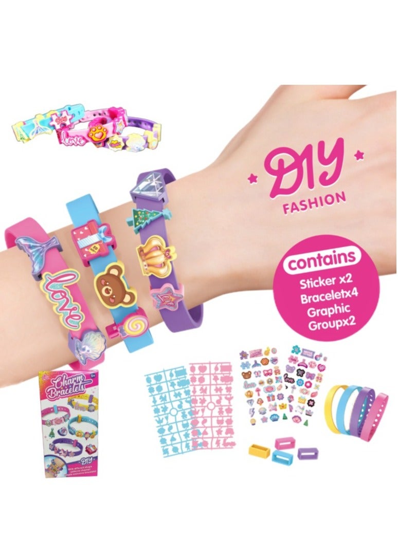 Jewelry Making Kit - Arts and Crafts for Girls Ages 3-8, Toys - Necklace Creative DIY Kit, Fashion Crafts Set for Girls,Bracelet making kit,Art & Craft Jewelry Making Kits for Kids,Girls' toys,No Wire Required,Great toys as birthday gifts, Ramadan Gift and Eid Gift,Eid Essential