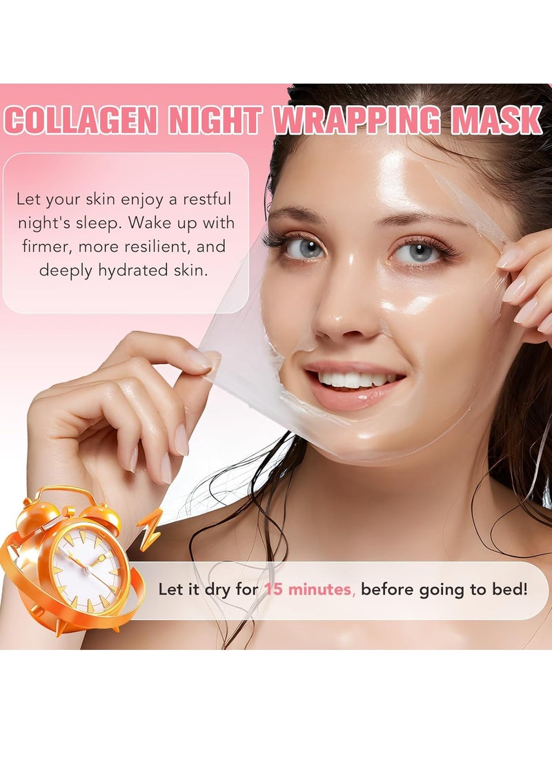 IKZEE Collagen Night Wrapping Mask 75ml Deep Collagen Mask Overnight Collagen Face Mask Collagen Wrapping Mask Deep Nourishment Skin Overnight Face Mask Bio Collagen Face Serum Mask Collagen Night Wrapping Cream  - Image 4