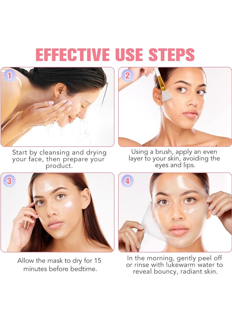 IKZEE Collagen Night Wrapping Mask 75ml Deep Collagen Mask Overnight Collagen Face Mask Collagen Wrapping Mask Deep Nourishment Skin Overnight Face Mask Bio Collagen Face Serum Mask Collagen Night Wrapping Cream  - Image 3