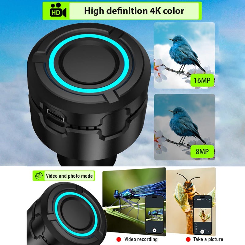 Wireless WiFi Digital Eyepiece for Telescope Camera 4K Video Recording Photo Taking Built-in Battery Electronic Eyepiece for 1.25 inch Telescope - Image 4