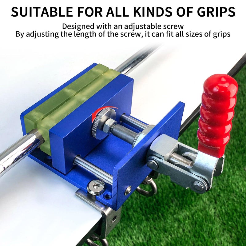 Crestgolf Golf Repair Kit Drill-Free & Drill Installation for Regripping Golf Clubs, Inlcudes 13PCS Grip Tapes, Hook Knife, Solvent, Grip Tape Remover and Aluminum Vise Clamp for Home or Workshop - Image 4