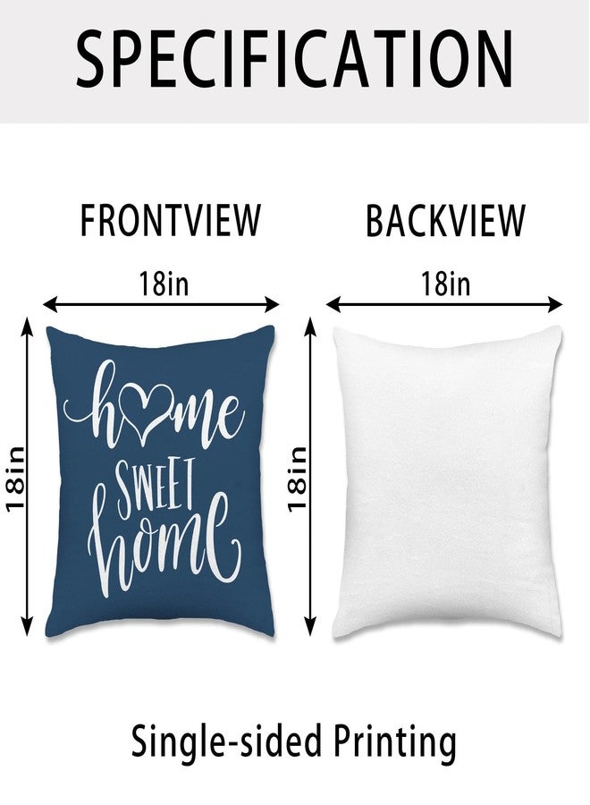 Hexagram Geometric Blue Pillow Covers 18x18 Set of 4, Decorative Outdoor Boho Modern Throw Pillow Covers, Home Sweet Home Farmhouse Cushion Case for Couch Sofa Bedroom Indoor Decor(No Insert) - Image 4