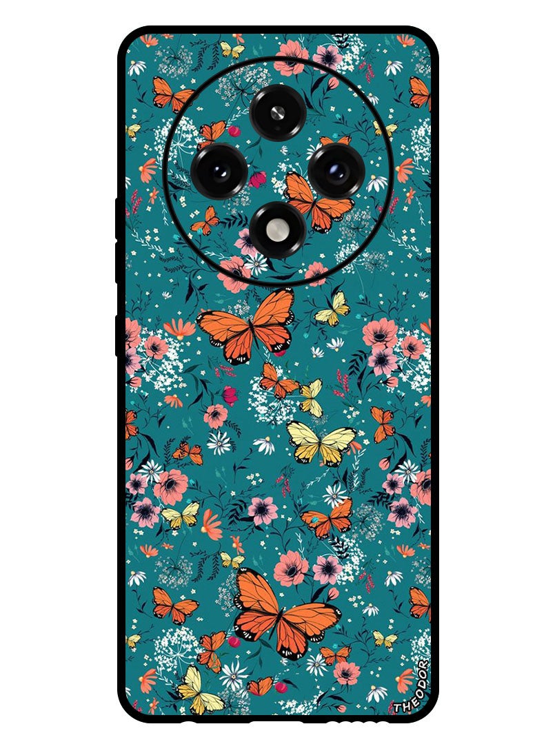 Theodor Protective Case Anti Scratch Shock Proof Bumper Cover For Oppo A3 Pro Butt Flowers - Image 1