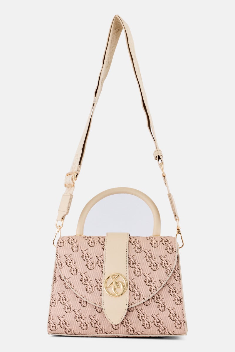 XOXO Women Brand Logo Crossbody Bag, Tan  - Image 1
