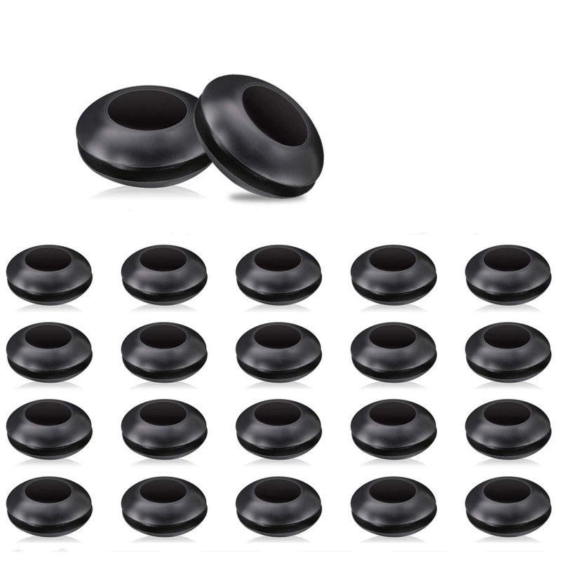 Mudder 20 Packs Airlock Grommet Fermenter Lid Grommet Silicone for Homebrewing Straws Airlock Beer Mead Wine Silicone Bucket Fermenter Lid 58 Inch OD and 38 Inch ID