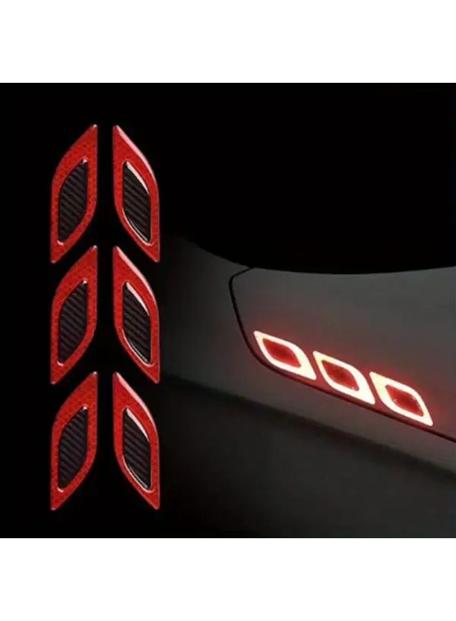 3D Car Shape Reflective Strips Vehicle Reflective Stickers Blue License Plate Warning Signs Side Door Bumper Scratch Resistant Stickers Mudguard Collision Prevention Stickers - Image 4