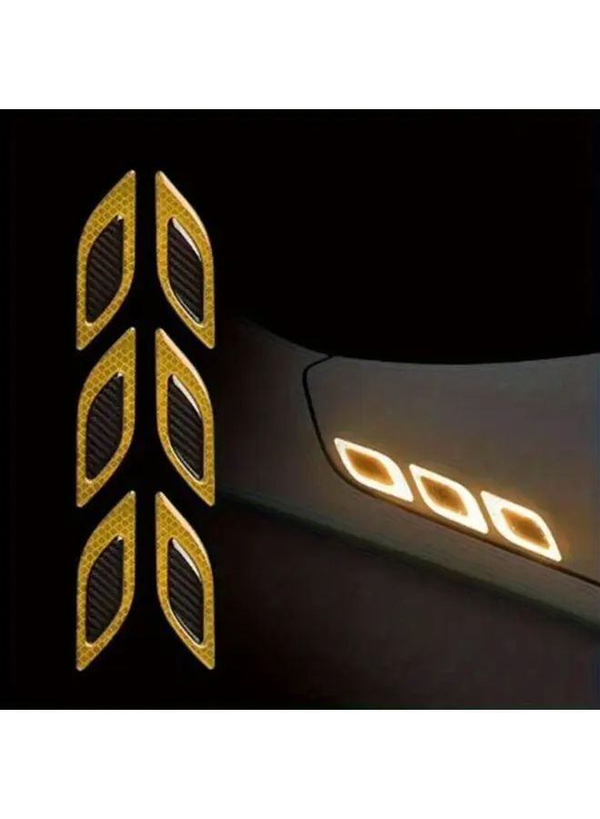 3D Car Shape Reflective Strips Vehicle Reflective Stickers Blue License Plate Warning Signs Side Door Bumper Scratch Resistant Stickers Mudguard Collision Prevention Stickers - Image 5