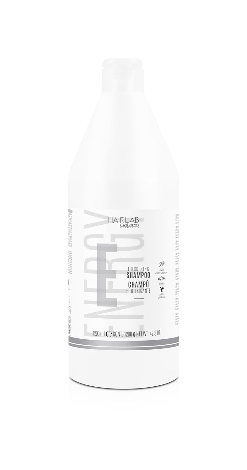 Salerm  Fortifying Shampoo  Energy Hair Lab Thickening Shampoo  1200 ml  Strengthens Thin and Weakened Hair  with Ginseng Biotin and Vitamins  Global Action