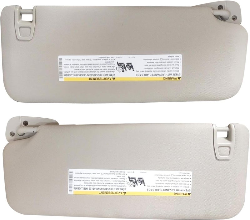 DYRDINSHOW Left Driver & Right Passenger Sun Visor for 2007-2014 Chevy Suburban, Tahoe, GMC Sierra, Cadillac Escalade - Image 2