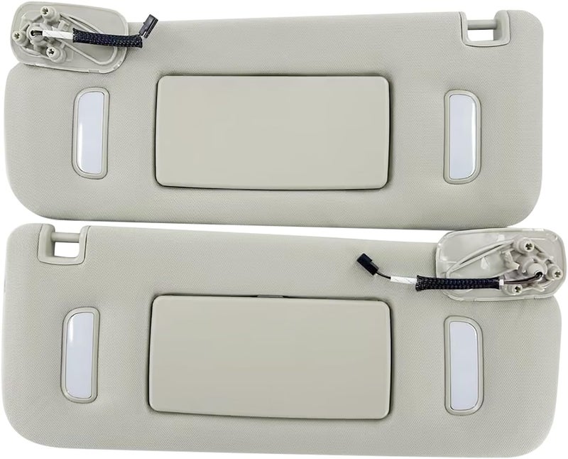 DYRDINSHOW Left Driver & Right Passenger Sun Visor for 2007-2014 Chevy Suburban, Tahoe, GMC Sierra, Cadillac Escalade - Image 1