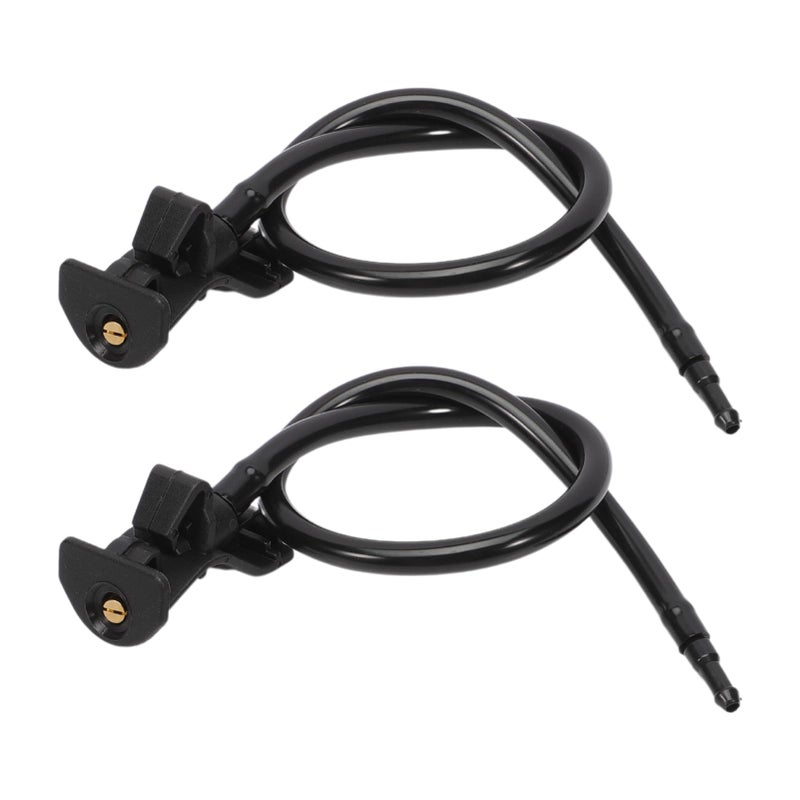 Anlseiod 2Pcs Front Windshield Wiper Washer Jet Nozzles Hose Kit compatible for Explorer MK5 20112018 Mustang 2010 2012 2013 2014 Replace AR3Z17603A