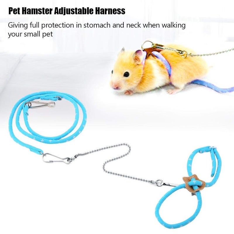 Adjustable Hamster Leash With Bell For Small Animals Training Blue - Image 3