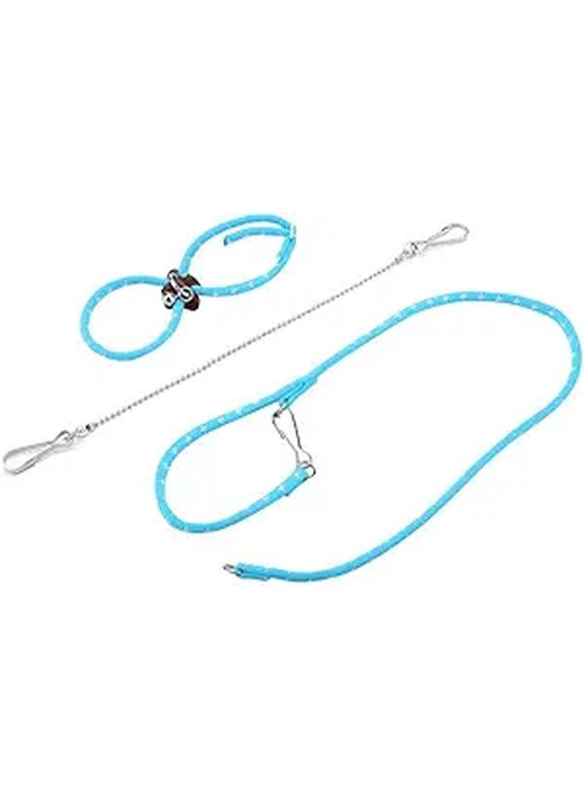 Adjustable Hamster Leash With Bell For Small Animals Training Blue - Image 1