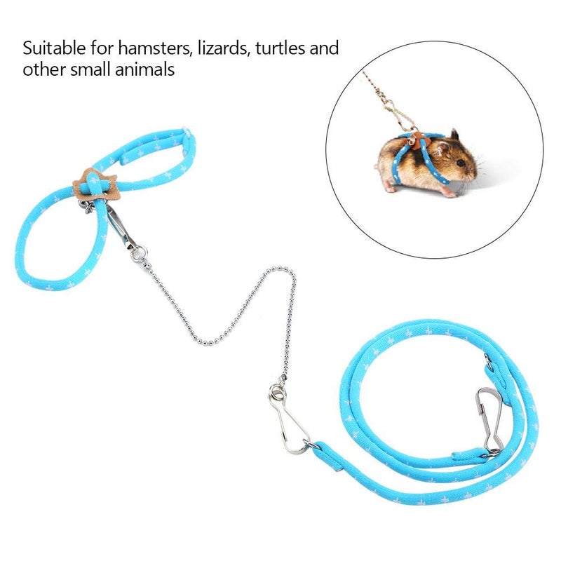 Adjustable Hamster Leash With Bell For Small Animals Training Blue - Image 4