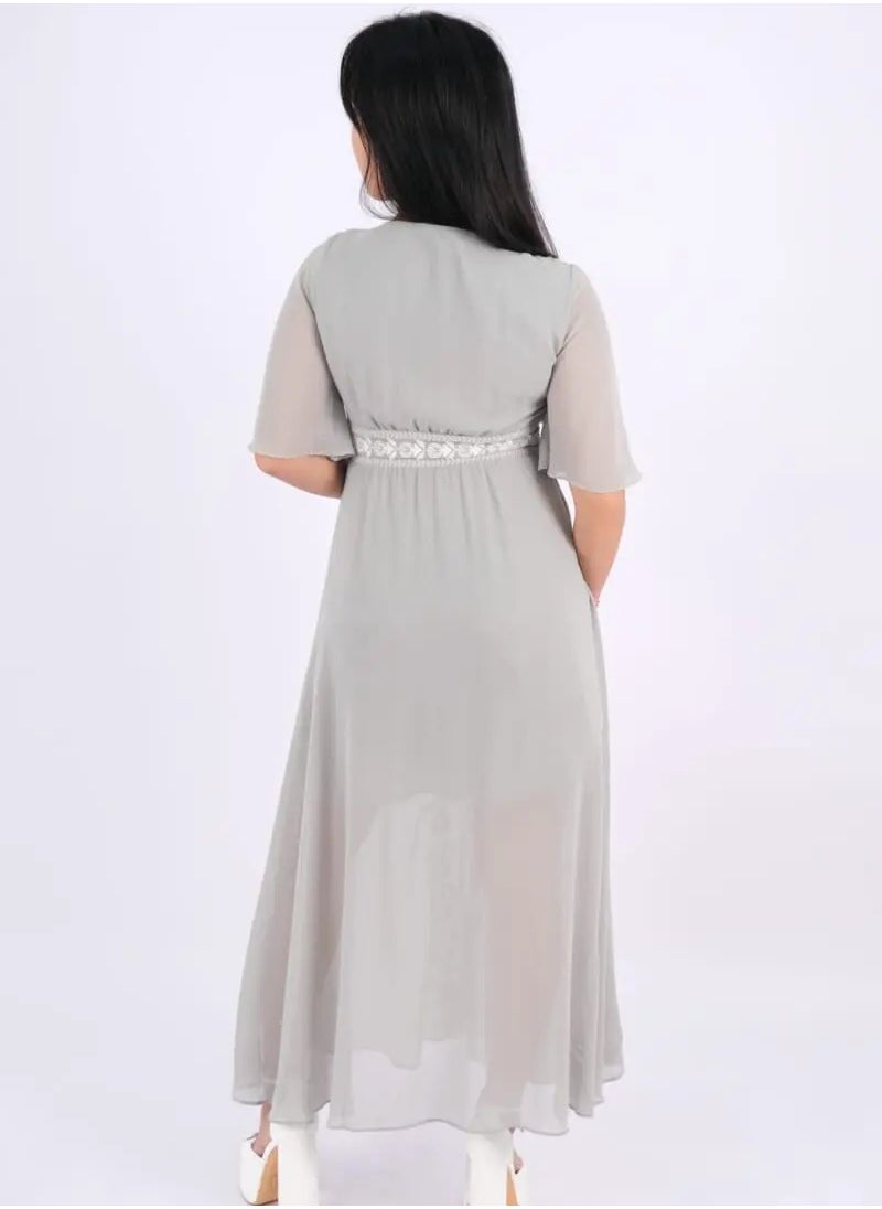 ONLY - Women’s Embroidery Tops Casual Dress in Pigeon - Image 1