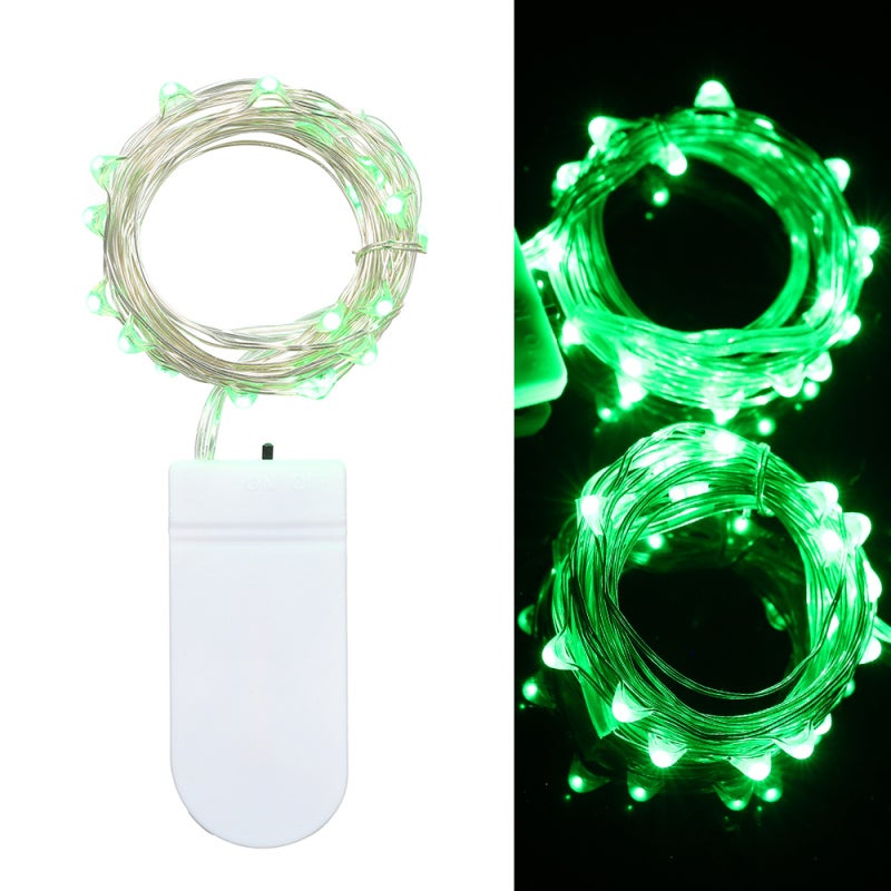 سلسلة أضواء الأسلاك النحاسية LED بطول 3 أمتار و30 لمبة خضراء - إضاءة نجمية بزاوية 360 درجة، مقاومة للماء بتصنيف IP65 لديكور المنزل - Image 1