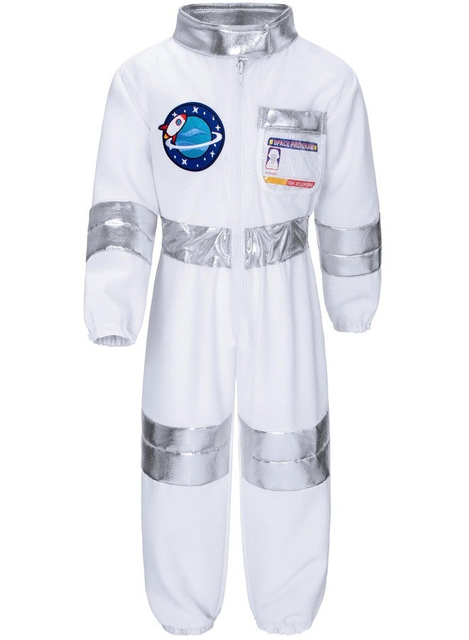 Irtysh Kids Astronaut Costume Flight Jumpsuit Halloween Cosplay Costume With Helmet Gloves Role Play Costume Set(XL) - Image 2