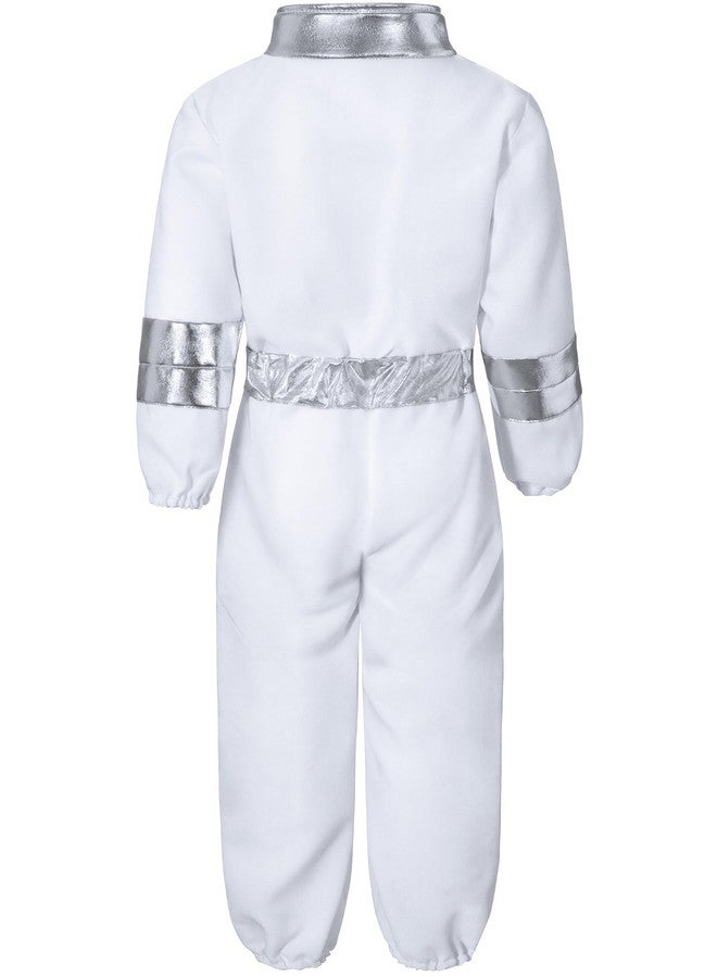 Irtysh Kids Astronaut Costume Flight Jumpsuit Halloween Cosplay Costume With Helmet Gloves Role Play Costume Set(XL) - Image 4