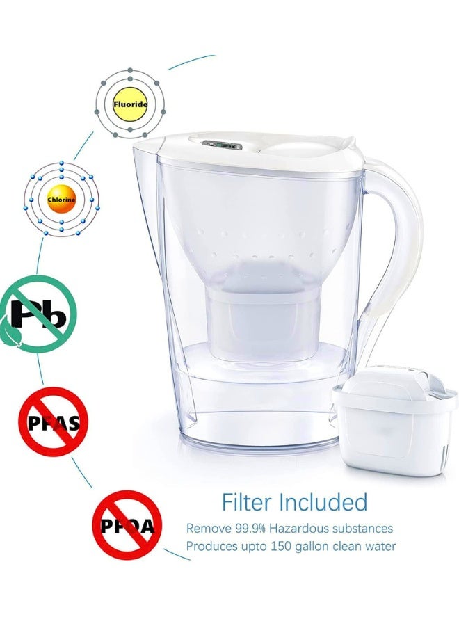 Chase Up Alkaline Water Filter Pitcher with Filter, 14 Cup Digital Display Water Purifier Pitcher in BPA Free for Quick Clear Chlorine, Fluoride, Heavy Metals, Odor, Bad Taste - Image 4