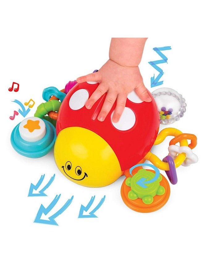 KiddoLab Musical Crawling Ladybug Toy Pull And Go Developmental Play For 618 Month Old Babies And Toddlers With Fun Sounds, Melodies And Colorful Beads  - Image 3